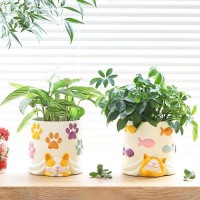 Gugugo Cute Dog Planter Pots  Colorful Gardening Pots With Drainage Hole  Funny Unique Animal Flower Pots For Indoor Plants  Modern Boho Decor Funky Corgi Gifts For Corgi Lovers