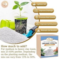 Riare 20 Quarts Organic Perlite For Plants Horticultural Perlite Soil Amendment For Plants Potting Mix Natural Chunky Perlite