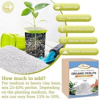 Riare 15 Quarts Organic Perlite For Plants Horticultural Perlite Soil Amendment For Plants Potting Mix Natural Chunky Perlite