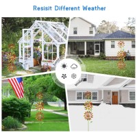 Stargarden Wind Spinners Outdoor Sunflower Design Metal Wind Sculptures Spinners Pinwheels Windmills For Yard Art Decor