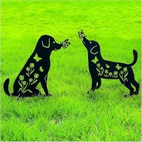 Tiggsy Dog Metal Decorative Garden Stakes Dog Gifts For Women/Men Dog Lovers Gifts Silhouette Statues For Yard Art  Outside  Patio  Outdoor Decor  Garden Decorations  Lawn Ornaments