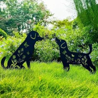 Tiggsy Dog Metal Decorative Garden Stakes Dog Gifts For Women/Men Dog Lovers Gifts Silhouette Statues For Yard Art  Outside  Patio  Outdoor Decor  Garden Decorations  Lawn Ornaments