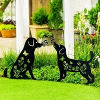 Tiggsy Dog Metal Decorative Garden Stakes Dog Gifts For Women/Men Dog Lovers Gifts Silhouette Statues For Yard Art  Outside  Patio  Outdoor Decor  Garden Decorations  Lawn Ornaments