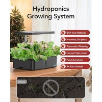 Idoo Hydroponics Growing System Kit 15Pods Christmas Gifts For Women Mom Herb Garden Indoor With Led Grow Light For Home Schoo