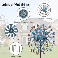 Stargarden Wind Spinner Retro Wind Spinner Outdoor Metal Pinwheels 63 13 Inch Kinetic Windmill For Yard And Garden Decor