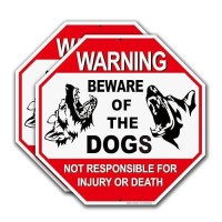 Beware Of Dog Sign Reflective Highly Visible 12X12 Dog Warning Signs Beware Of The Dogs Aluminum Warning Sign 2 Pack Not Resp