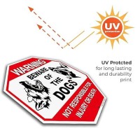 Beware Of Dog Sign Reflective Highly Visible 12X12 Dog Warning Signs Beware Of The Dogs Aluminum Warning Sign 2 Pack Not Resp