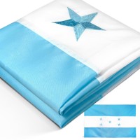 Anley Everstrong Series Honduras Flag 3X5 Foot Heavy Duty Nylon Embroidered And Sewn Stripes 4 Rows Of Lock Stitching Hond