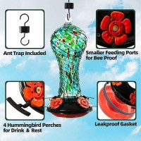 Muse Garden Gifts For Women Hummingbird Feeder Glass 20Oz Hummingbird Feeders For Outdoors Hanging Ant And Bee Proof Mom Grand