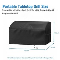 Jungda Grill Cover For Char Broil Grill2Go X200 Portable Propane Gas Grill Waterproof Small Table Top Bbq Grill Cover Heavy Duty