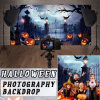 Preboun Halloween Garage Door Banner Large Hanging Backdrop Door Cover Halloween Garage Wall Decorations For Outdoor Holiday 8