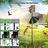 Gtongoko Smart Bird Feeder Pole Squirrel Proof 79 Inch Bird House Poles For Outdoors Squirrel Baffles For Bird Feeders 1 Inch Diameter Bluebird House Pole Weather Station Metal Mounting Pole