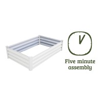 The Organic Garden Co 4 X 3 Metal Rectangle Garden Bed Surfmist