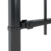 vidaXL Garden Fence with Spear Top PowderCoated Steel Secure and Durable Customizable Length 3346x236 Easy Assembly