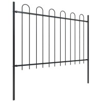 vidaXL Garden Fence Hoop Top Style PowderCoated Steel Construction MaintenanceFree Easy to Assemble Extensible Length