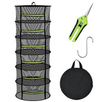 Mekolife Herb Drying Rack Mesh Drying Rack Herb Drying Rack Hanging With Green Zipper Garden Pruning Shears For Drying Her