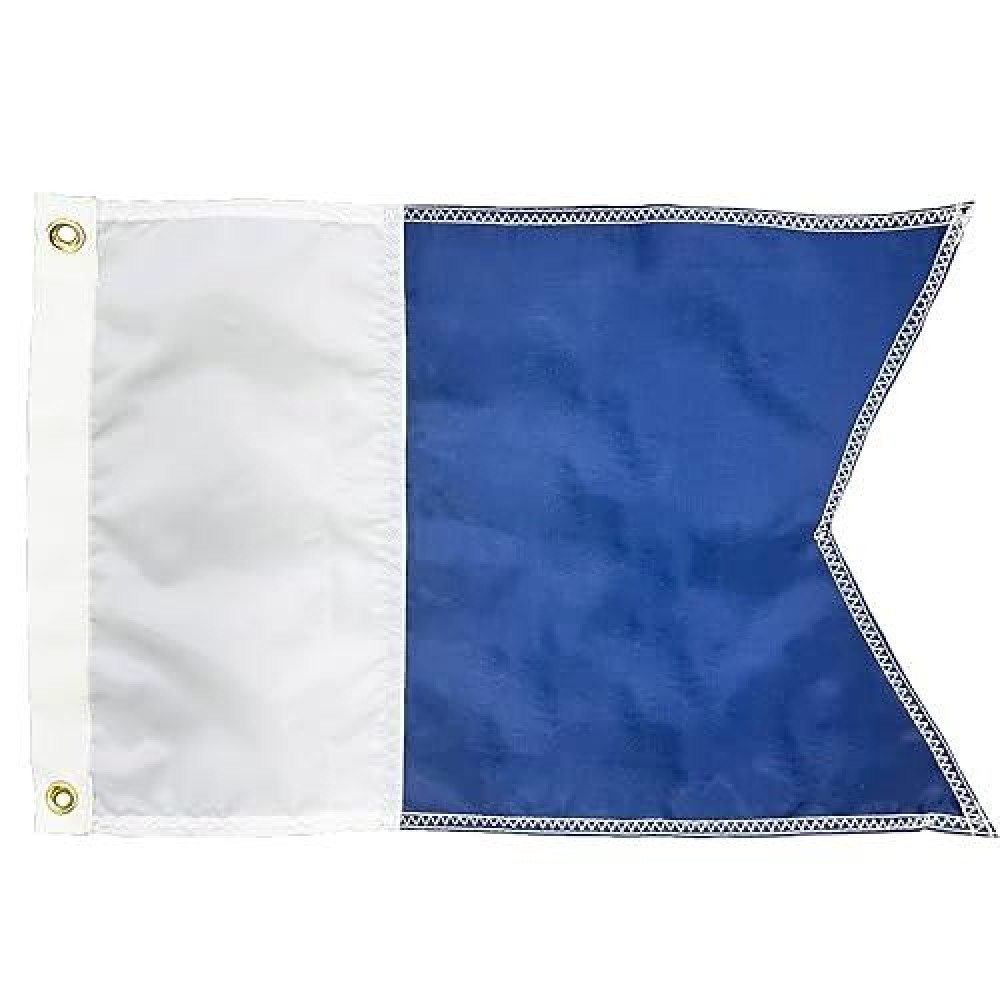 Syii Code A Flag 12X18 Inch 210D Nylon Fishtail Flag With Brass Grommets