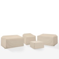 4Pc Outdoor Sectional Furniture Cover Set