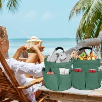 Portable Reusable Collapsible Picnic Basket Beach Basket Garden Harvest Basket Shopping Tote Shopping Basket Gift Basket Home B