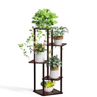 Mudeela Plant Stand Indoor  5 Tier Bamboo Plant Stands Corner Plant Stand For Multiple Plants  Tall Plant Shelf Plant Holders For Indoor  Outdoor  Corner  Living Room  Balcony  And Bedroom