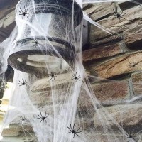 Spider Web 300 Sqft Halloween Spider Web Decoration With 20 Fake Spiders Super Stretchy Cobwebs Spider Webs Halloween Decoration