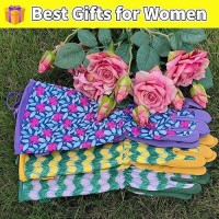 Msupsav Thorn Proof Garden Gloves Long Gardening Gloves Rose Gloves Cactus Gloves Work Gloves For Women Birthday Gifts&Best Gifts (Large  Purple)