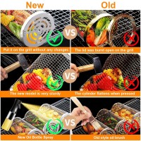 Rolling Grilling Baskets Outdoor Accessories Stainless Steel Cylinder Tubes Vegetable Cage Veggie Grill Bbq Basket Nets Veggies