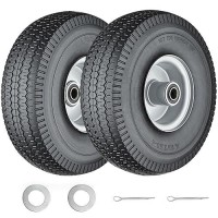 4103504 Tire And Wheel Flat Free Solid 4103504 Tires With 58 Axle Bore Hole22 Offset Hub 10 Inch Tires And Whee