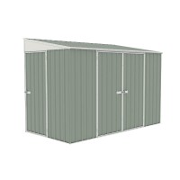 Absco Lean To 10 X 5 Metal Bike Shed Pale Eucalypt