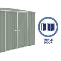 Absco Lean To 10 X 5 Metal Bike Shed Pale Eucalypt