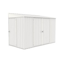 Absco Lean To 10 X 5 Metal Bike Shed Surfmist