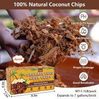 Legigo 4 Pack Coco Husk Chips 44 Lb 100 Organic Coconut Coir Chips Brick Potting Soil Mix With Low Ec Ph Balance Compresse