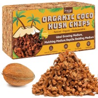 Legigo 11 Lb Coco Husk Chips For Plants 100 Organic Coconut Coir Chips Brick With Low Ec Ph Balance Compressed Coconut Sub