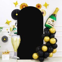 Albassa Arch Backdrop Cover 2Sided Spandex Fitted Round Top Chiara Backdrop Frame Stand Cover For Baby Shower Birthday Party We