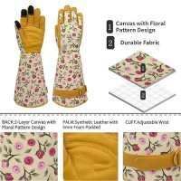 Savjob Gardening Gloves For Menwomen Leather Thorn Proof Garden Gloves With Touchscreen Work Gloves Gardening Gifts For Women Y