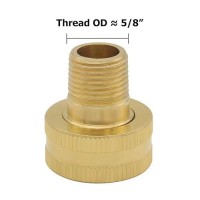 Hooshing 3Pcs Brass Garden Hose Adapter 3/8