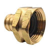 Gridtech 2 Pack Brass Garden Hose Adapter Swivel Fitting 34 Pex Barb And 34 Ght Female Connector Heavyduty Highpre