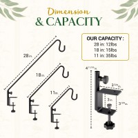 Idzo Deck Bird Feeder Hanger For Railing 11Inch Deck Hook For Bird Feeder Pole Durable 3 Layers Powder Coated Sturdy 1 Piece