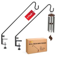 Idzo Deck Bird Feeder Hanger For Railing 28Inch Deck Hook For Bird Feeder Pole Durable 3 Layers Powder Coated Sturdy 1 Piece