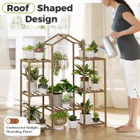 Bamworld Plant Stand Indoor Hanging Plant Shelf Outdoor Large Plant Rack For Multiple Plants Boho Home Decor Plant Gift For Mom