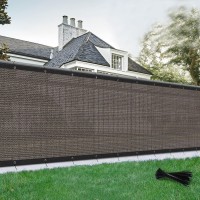 Sunlax Privacy Fence Screen 6X50Ft Heavy Duty Mesh Fence Net Cover With Grommets For Patio Porch Pool Backyard Outdoor Brown