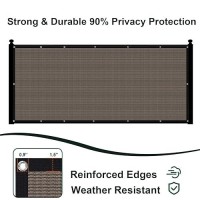 Sunlax Privacy Fence Screen 6X50Ft Heavy Duty Mesh Fence Net Cover With Grommets For Patio Porch Pool Backyard Outdoor Brown