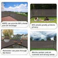 Sunlax Privacy Fence Screen 6X50Ft Heavy Duty Mesh Fence Net Cover With Grommets For Patio Porch Pool Backyard Outdoor Brown