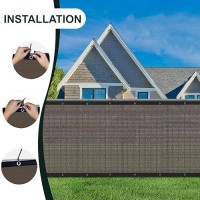 Sunlax Privacy Fence Screen 6X50Ft Heavy Duty Mesh Fence Net Cover With Grommets For Patio Porch Pool Backyard Outdoor Brown