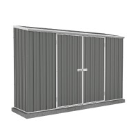 Absco Single Door Space Saver Metal Garden Shed 10 X 25 Woodland Gray