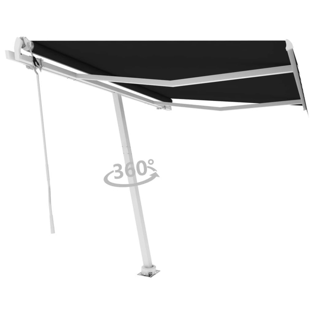 vidaXL Freestanding Automatic Outdoor Awning RustResistant PowderCoated Aluminum Frame High Density UVWater Resistant Pol