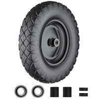 Wheelbarrow Tires 4804008 Flat Free 16 Inch Solid 4804008 Tire And Wheel With 58 Or 34 Bearings Wheel Barrow T