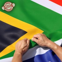 Anley Ripproof Double Sided 3Ply South Africa Flag 3X5 Foot Vivid Color Canvas Header And Wrinkle Resistant The Strongest