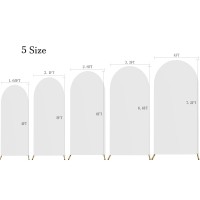 Jkdmjf White 6Ft Wedding Arch Covers Spandex Fitted Arch Cover Backdrop Fabric For Birthday Party Engagement Photo Autograph Wall Banquet Baby Shower Arch Stand Backdrop Decorations