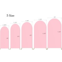 Spandex Fitting 5 Ft Pink Arch Covers For Arch Backdrop Stand - Jkdmjf Wedding Birthday Party Ceremony Banquet Engagement Photo Studio Decorations Round Top Arch Backdrop Cover